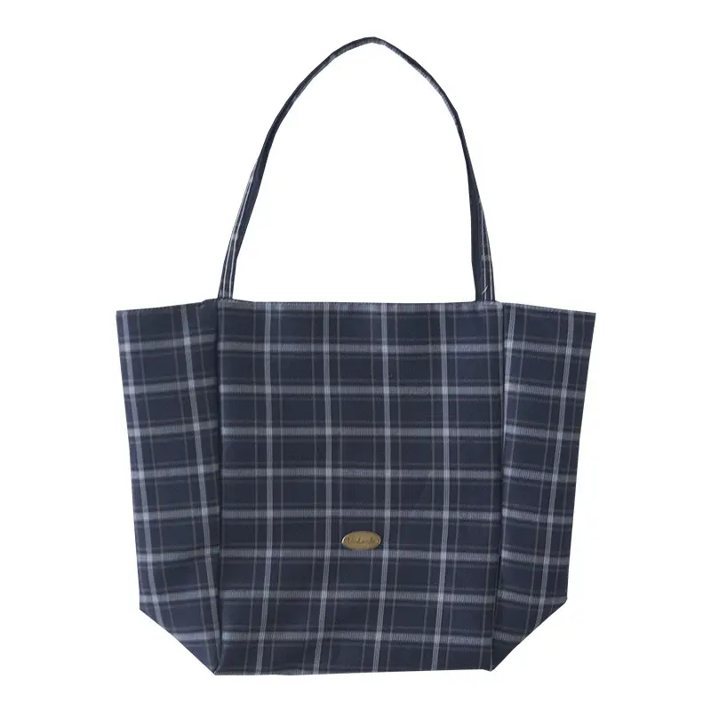 Plaid Women's Commuter Tote Bag Large Capacity - Image 8