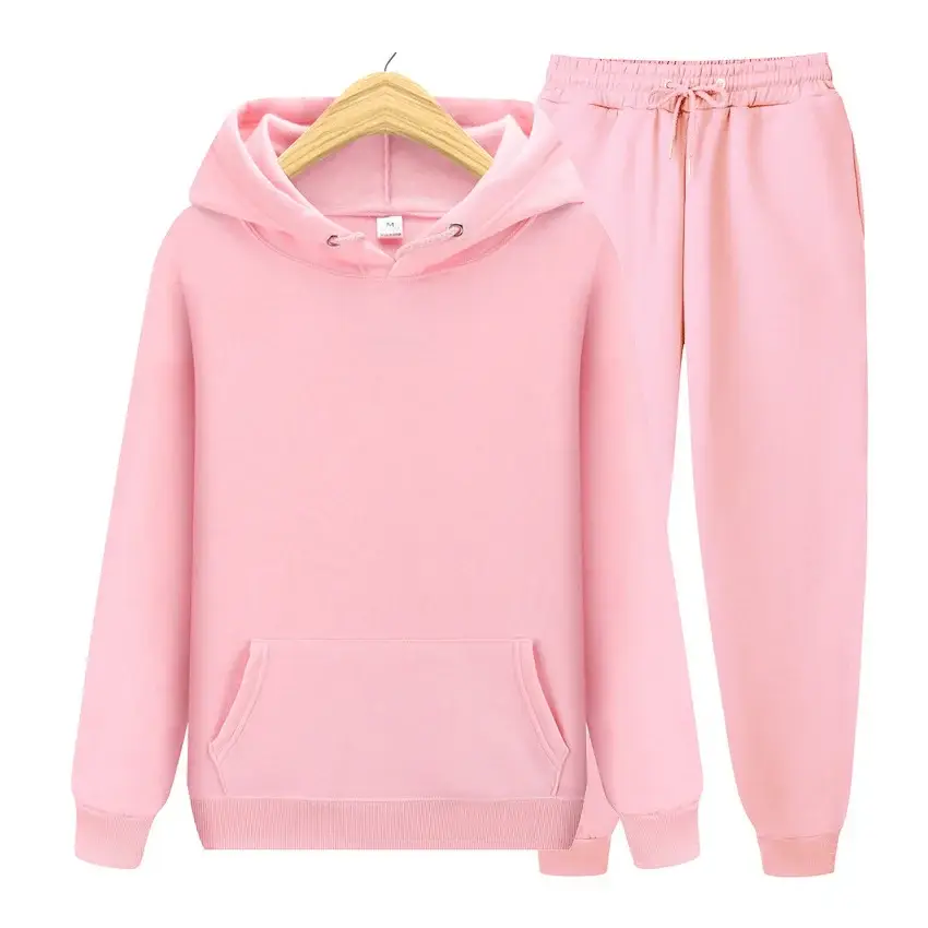 Men Blue Fleece Hoodie & Pants Set 2024 Spring Autumn — feature 10