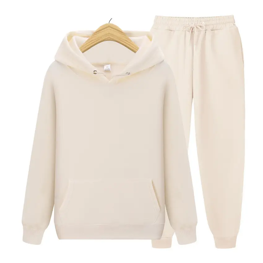 Men Blue Fleece Hoodie & Pants Set 2024 Spring Autumn - Image 13