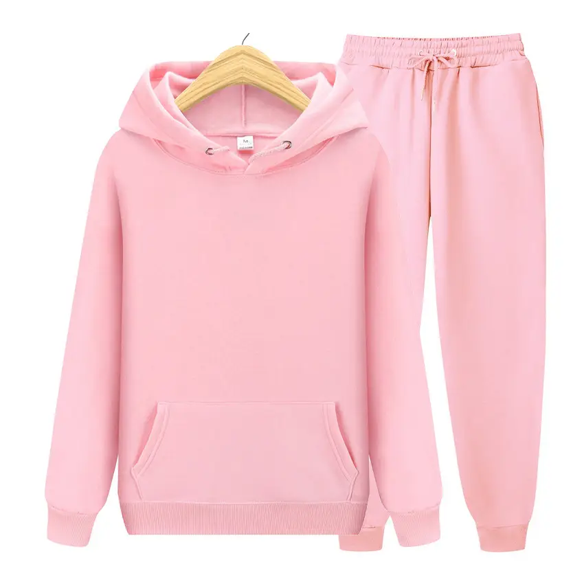 Men Blue Fleece Hoodie & Pants Set 2024 Spring Autumn - Image 7