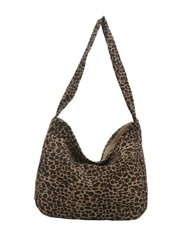 Large Leopard Print Shoulder Bag for Women - Image 8