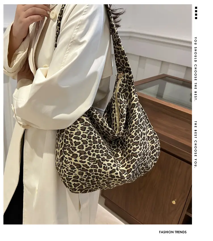 Large Leopard Print Shoulder Bag for Women — feature 1