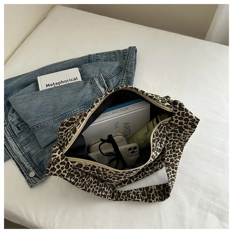 Large Leopard Print Shoulder Bag for Women — feature 24