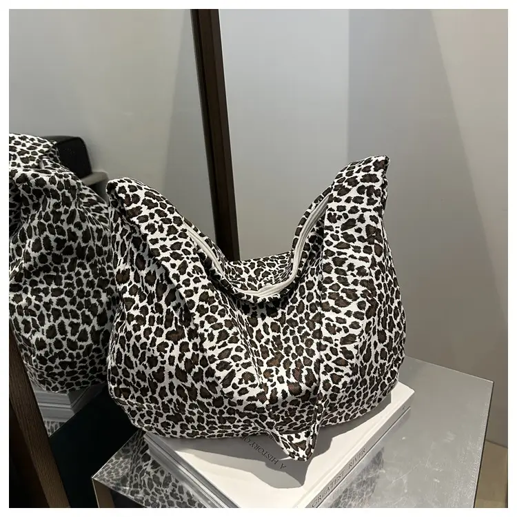 Large Leopard Print Shoulder Bag for Women — feature 46