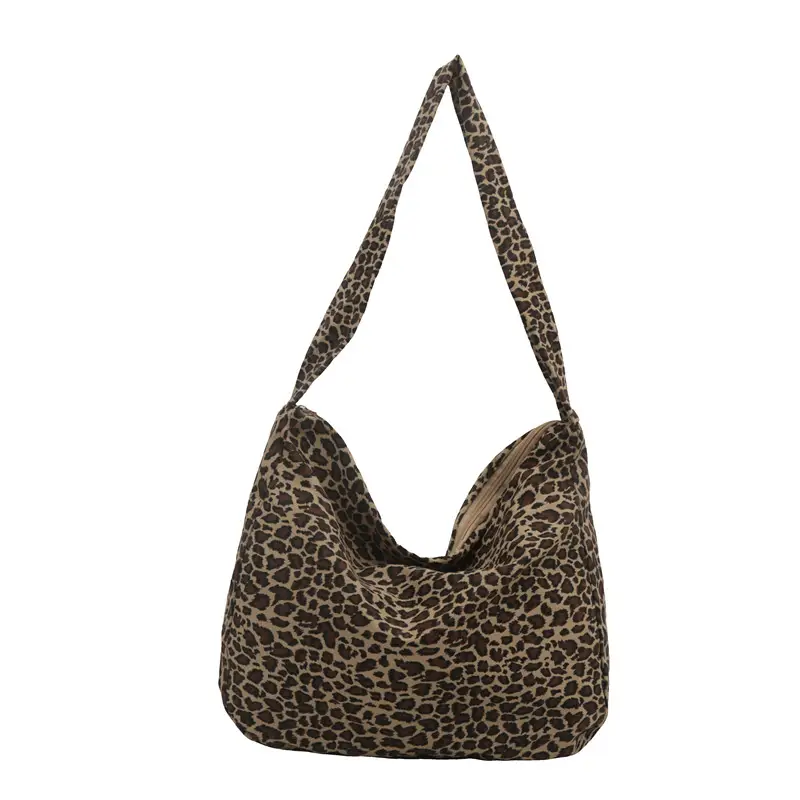 Large Leopard Print Shoulder Bag for Women - Image 3