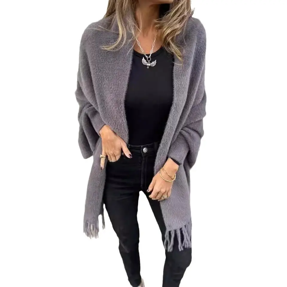 2024 White Tassel Shawl Jacket for Women - Image 10