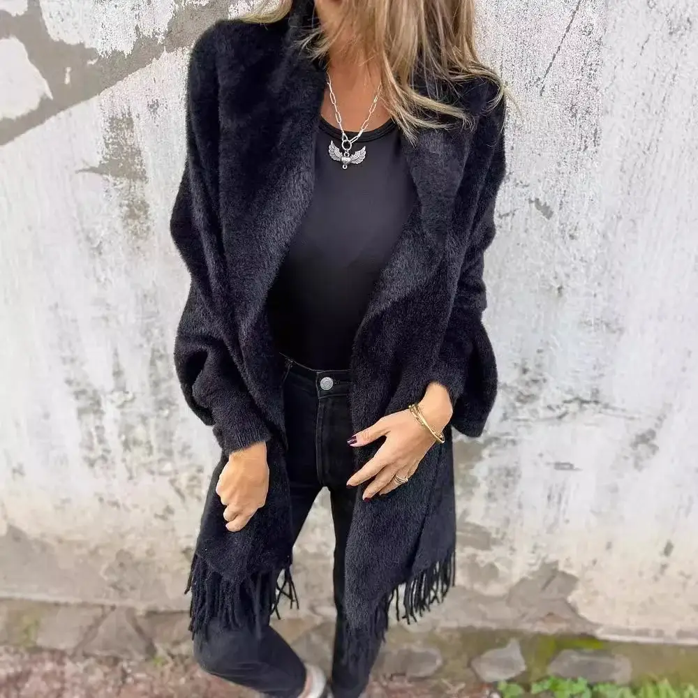2024 White Tassel Shawl Jacket for Women — feature 3