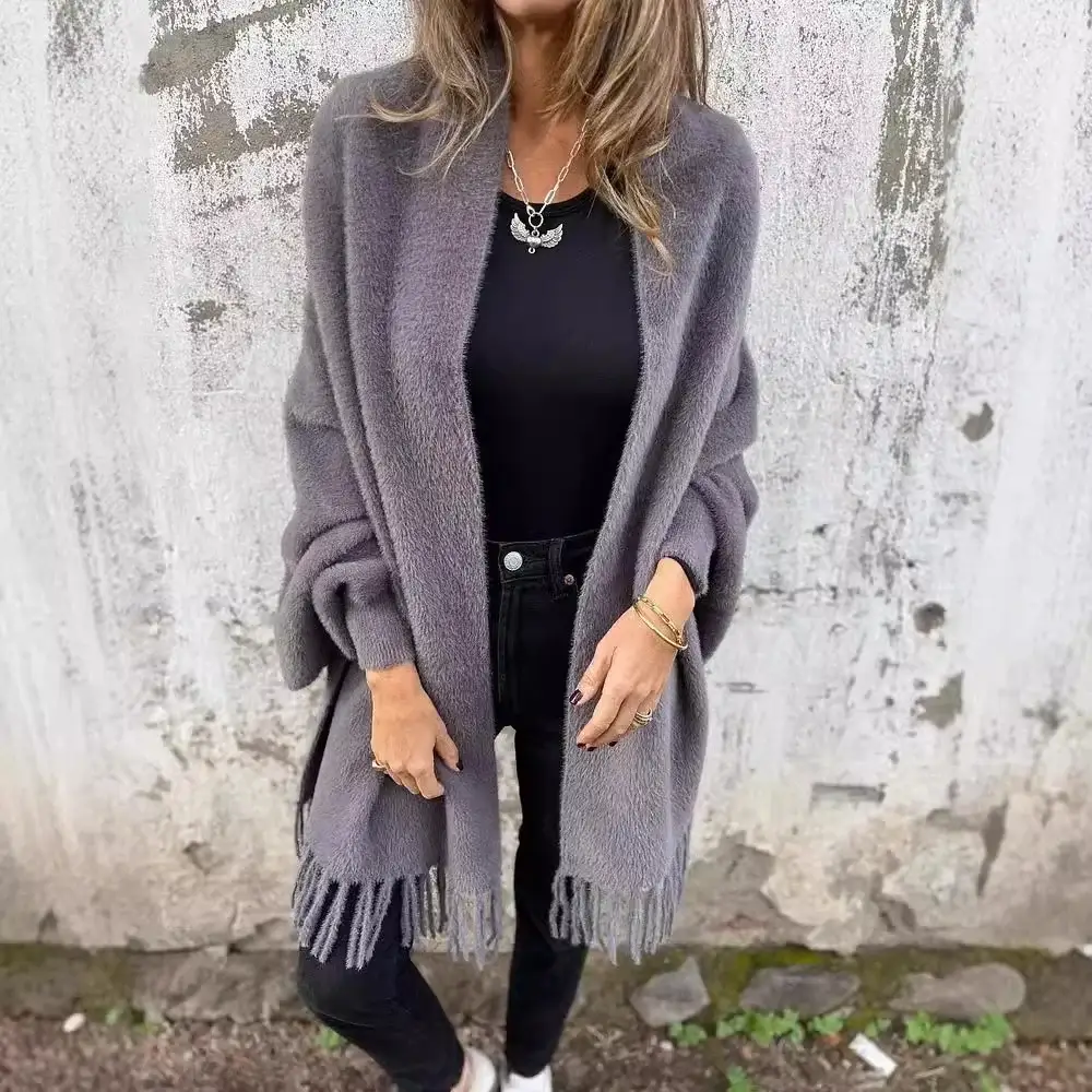 2024 White Tassel Shawl Jacket for Women — feature 7