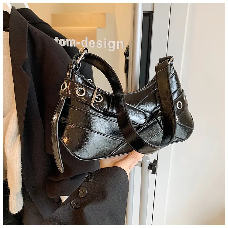 Brown Leather Motorcycle Style Shoulder Bag for Women 2024 — feature 16