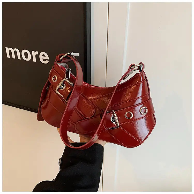 Brown Leather Motorcycle Style Shoulder Bag for Women 2024 — feature 20
