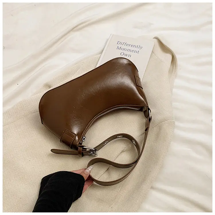 Brown Leather Motorcycle Style Shoulder Bag for Women 2024 — feature 26