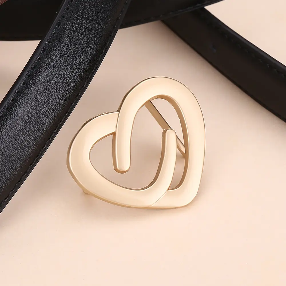 Women's Heart-Shaped Leather Belt Set of 5 - Image 9