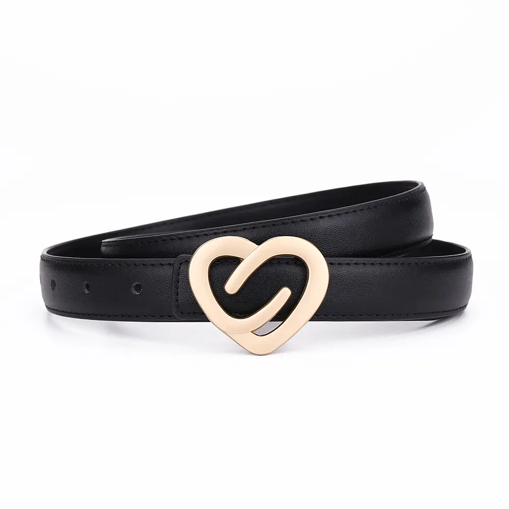 Women's Heart-Shaped Leather Belt Set of 5 - Image 11