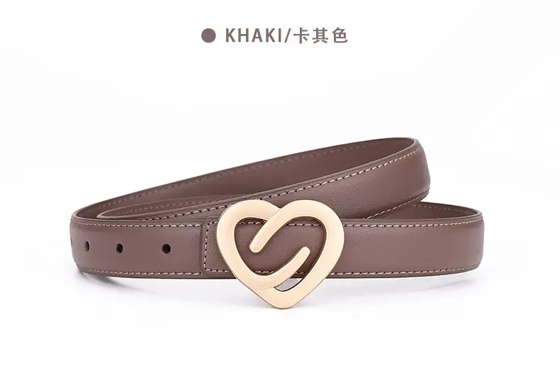 Women's Heart-Shaped Leather Belt Set of 5 — feature 19