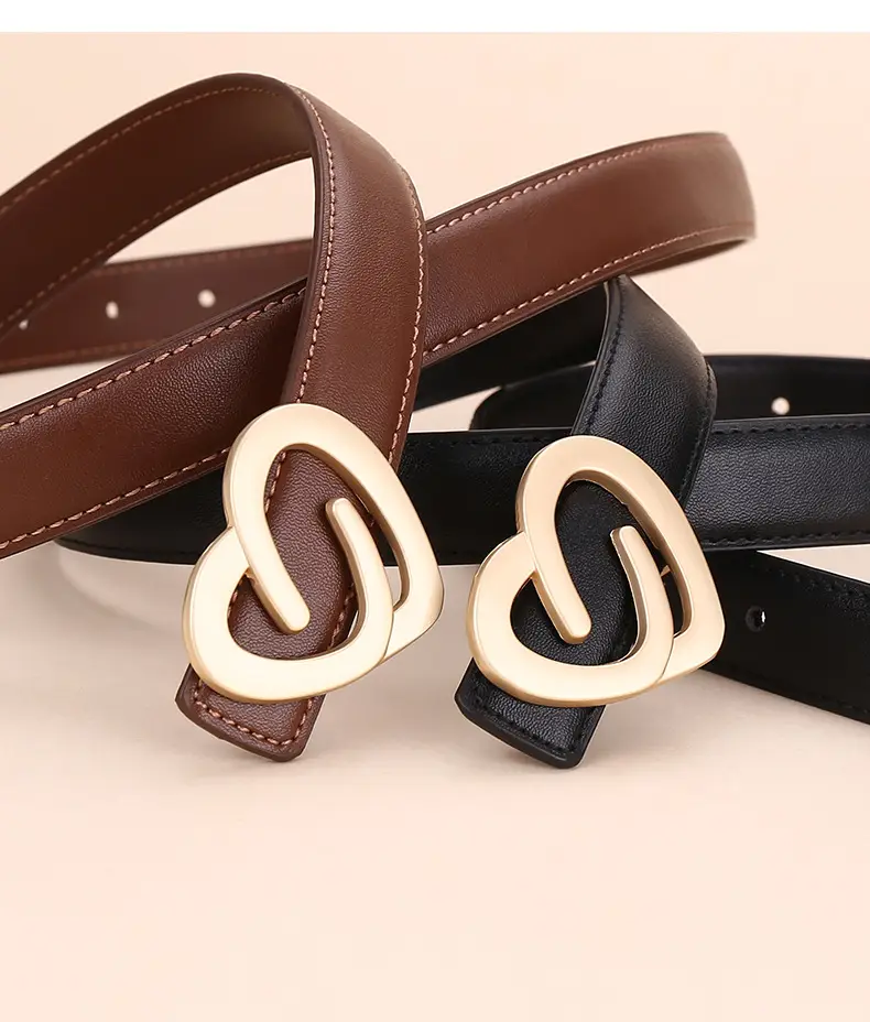 Women's Heart-Shaped Leather Belt Set of 5 — feature 23