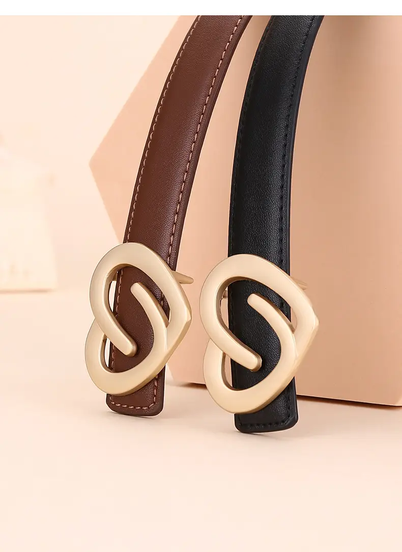 Women's Heart-Shaped Leather Belt Set of 5 — feature 25
