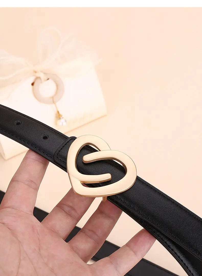 Women's Heart-Shaped Leather Belt Set of 5 — feature 26