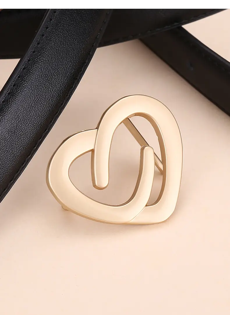 Women's Heart-Shaped Leather Belt Set of 5 — feature 27