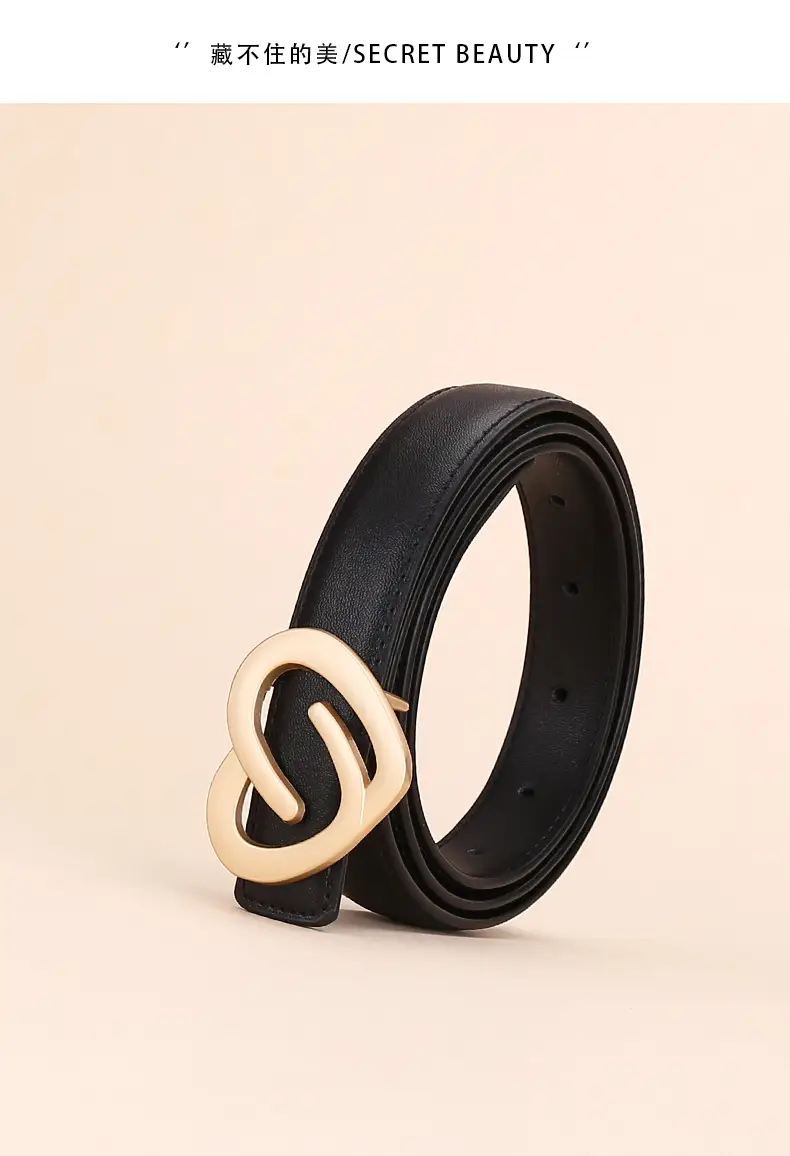 Women's Heart-Shaped Leather Belt Set of 5 — feature 3