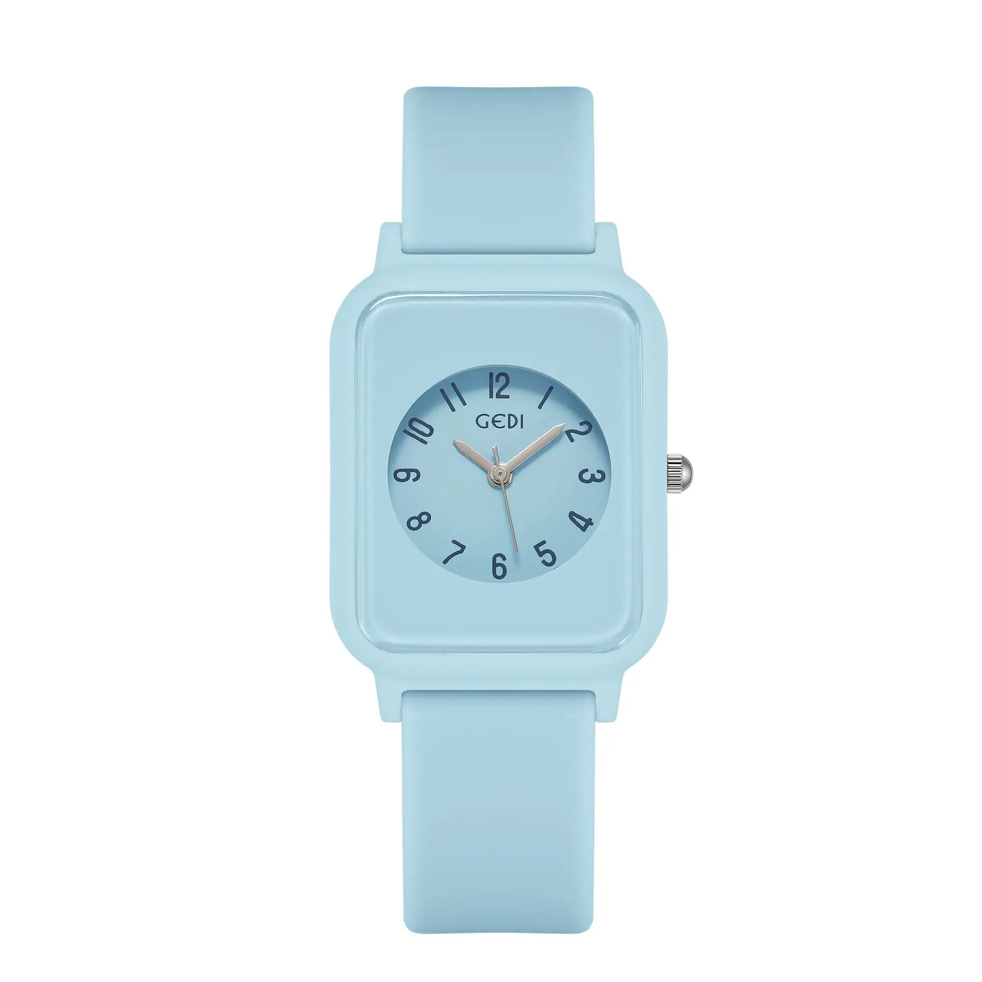 White Silicone Digital Scale Watch for Students - Image 11