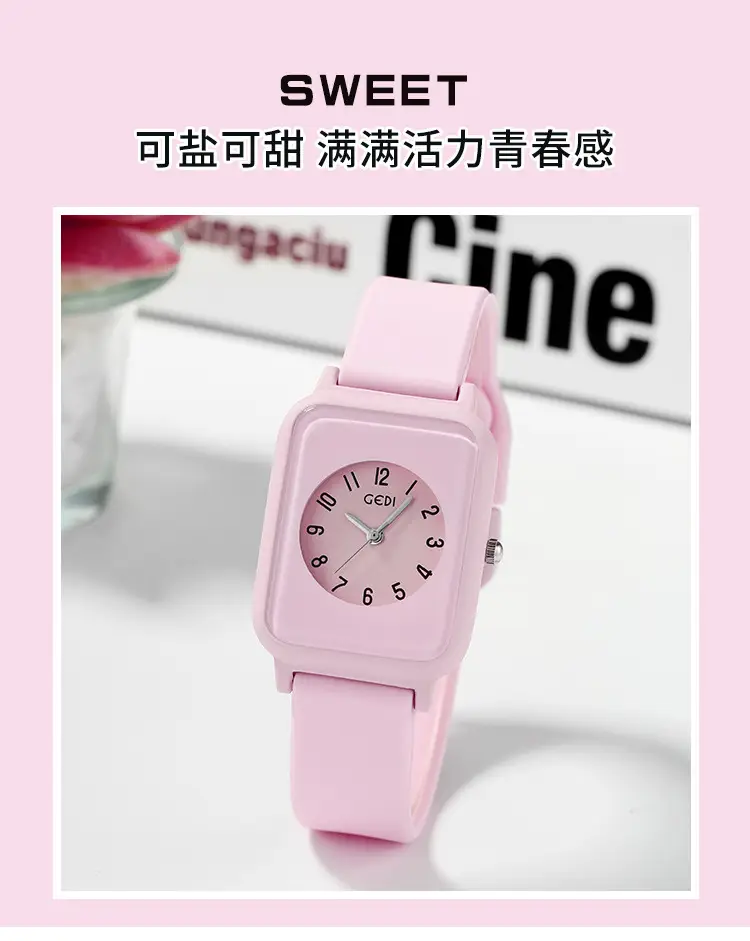 White Silicone Digital Scale Watch for Students — feature 2