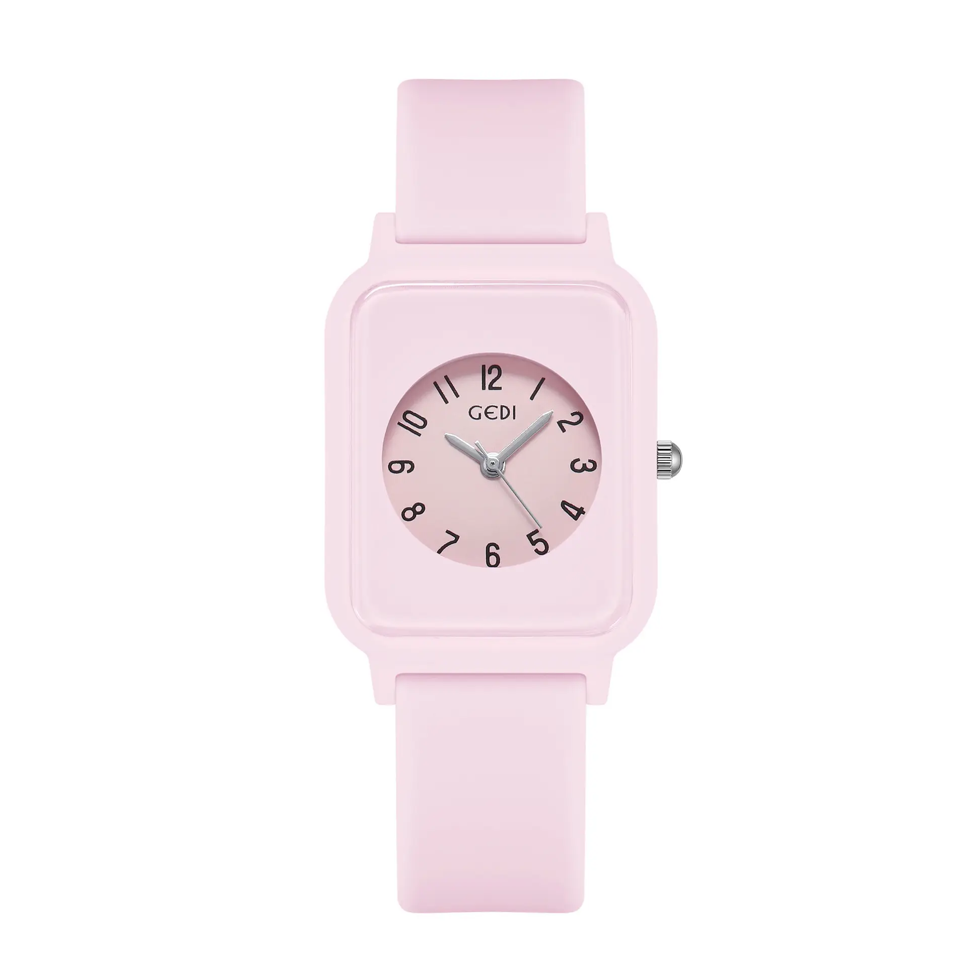 White Silicone Digital Scale Watch for Students - Image 3