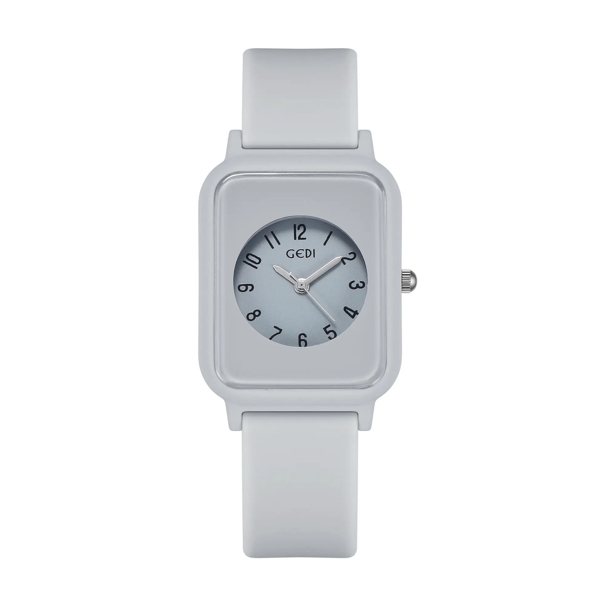 White Silicone Digital Scale Watch for Students - Image 5
