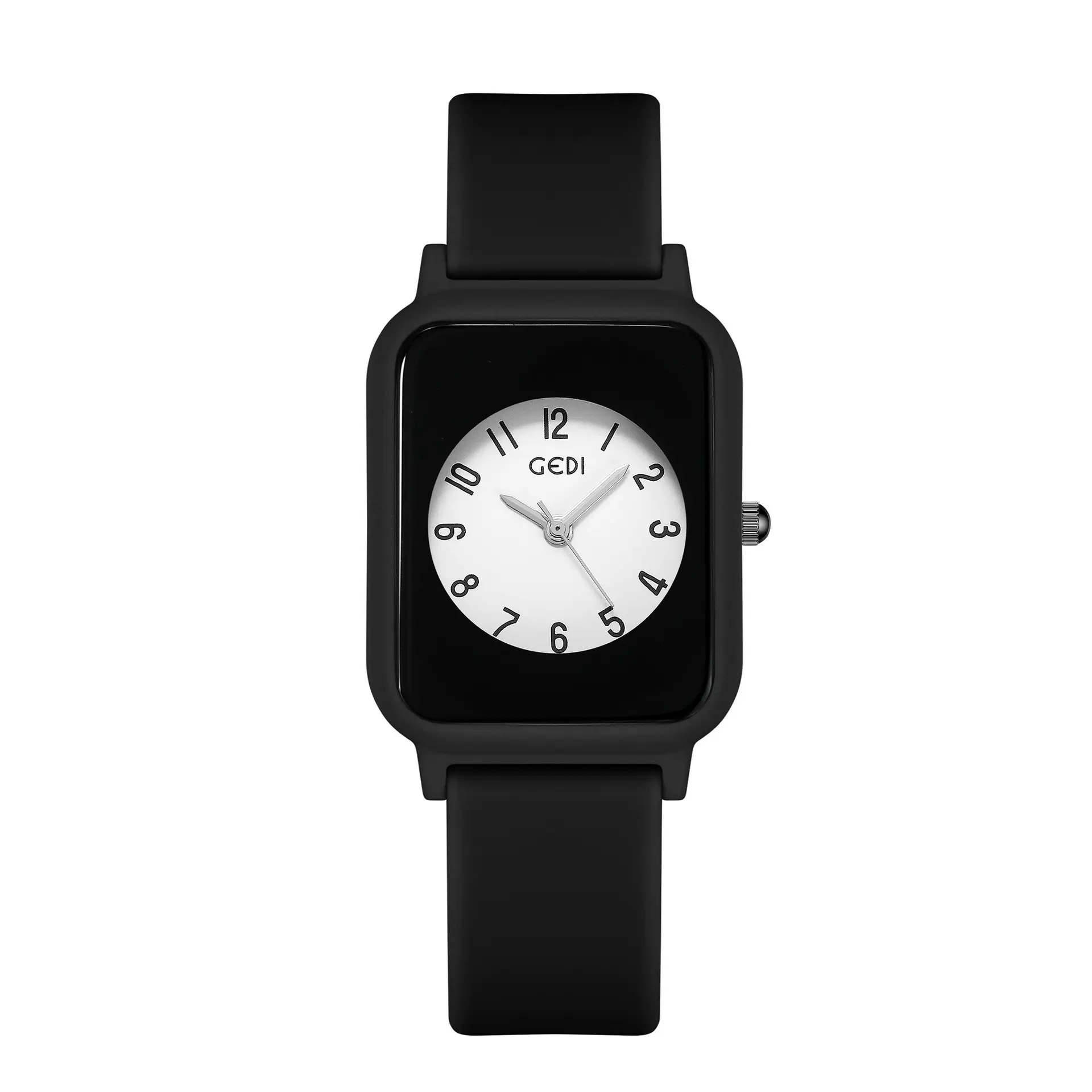 White Silicone Digital Scale Watch for Students - Image 7