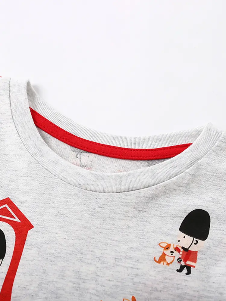 Malwee Boys Printed T-Shirt Grey Winter Casual - Image 3