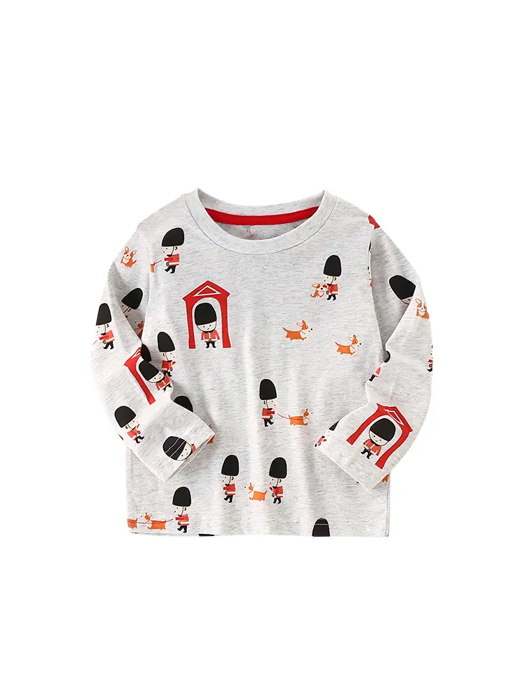 Malwee Boys Printed T-Shirt Grey Winter Casual - Image 6