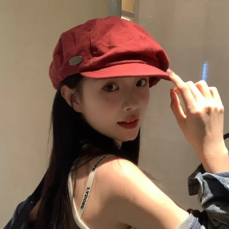 Women Japanese Style Red Cloud Cap Big Head Circumference