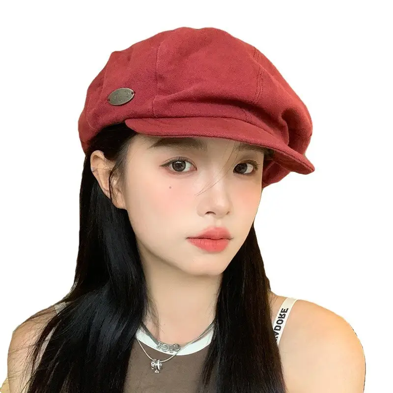 Women Japanese Style Red Cloud Cap Big Head Circumference