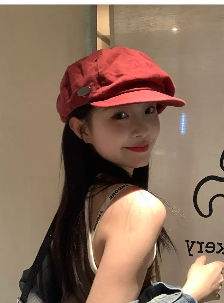 Women Japanese Style Red Cloud Cap Big Head Circumference — feature 10