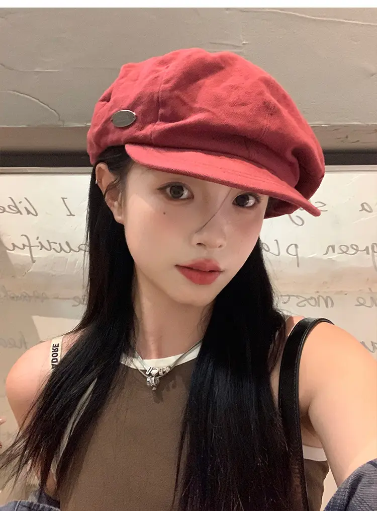 Women Japanese Style Red Cloud Cap Big Head Circumference — feature 11