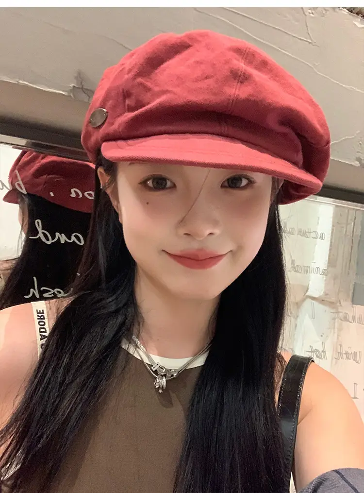 Women Japanese Style Red Cloud Cap Big Head Circumference — feature 13