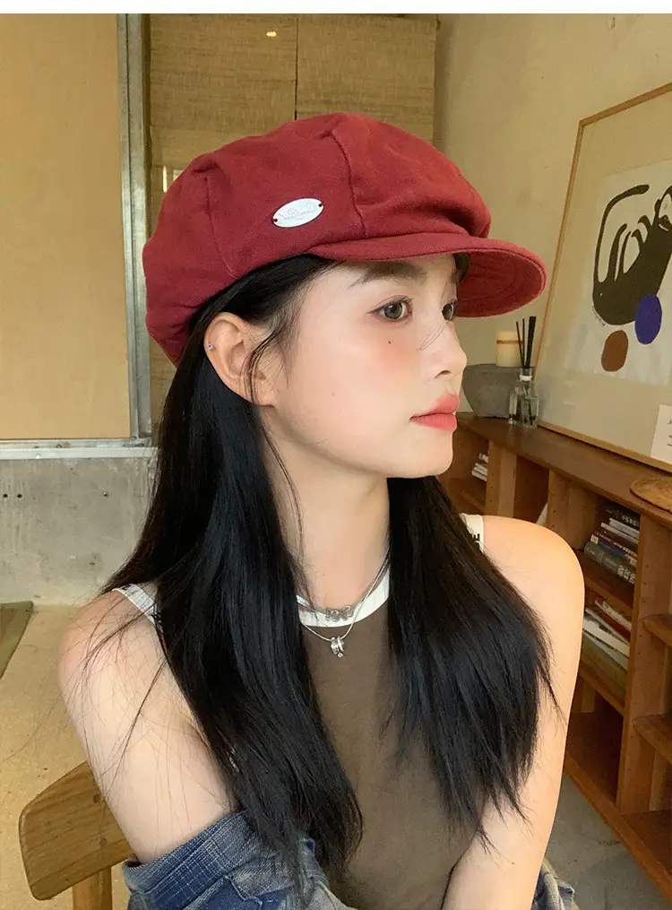 Women Japanese Style Red Cloud Cap Big Head Circumference — feature 14
