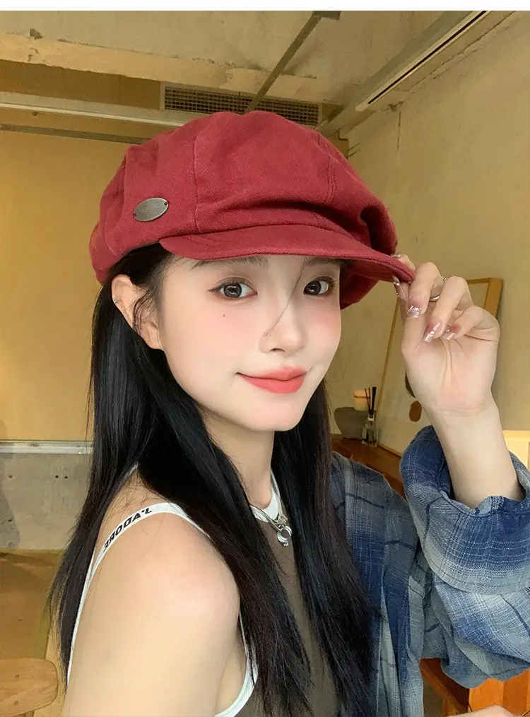 Women Japanese Style Red Cloud Cap Big Head Circumference — feature 21