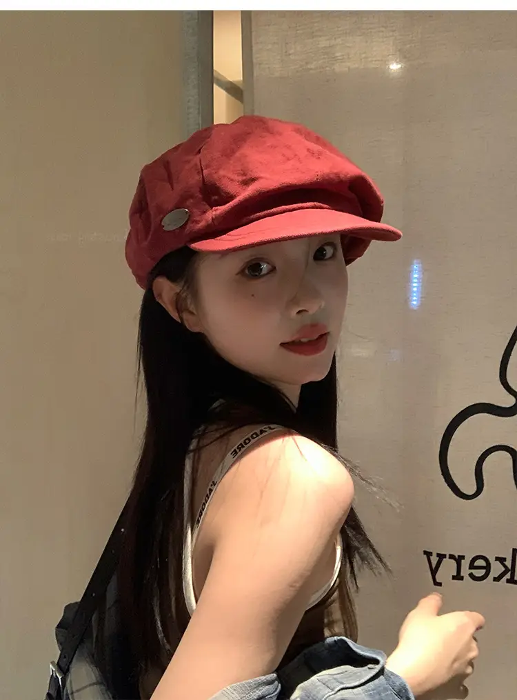Women Japanese Style Red Cloud Cap Big Head Circumference — feature 24