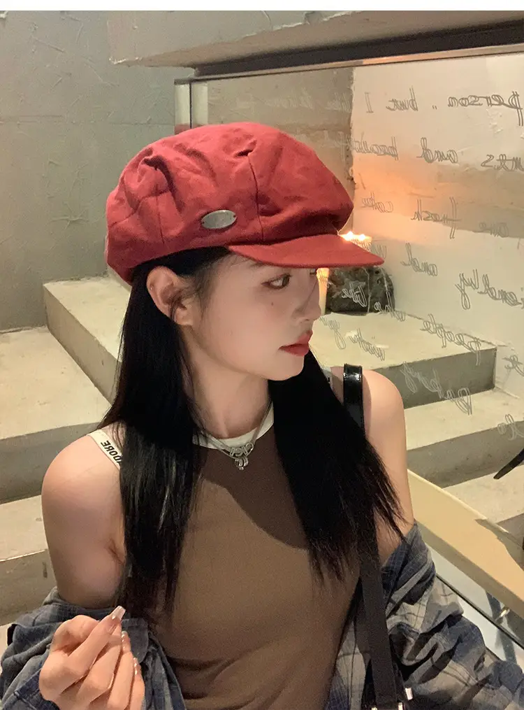 Women Japanese Style Red Cloud Cap Big Head Circumference — feature 25