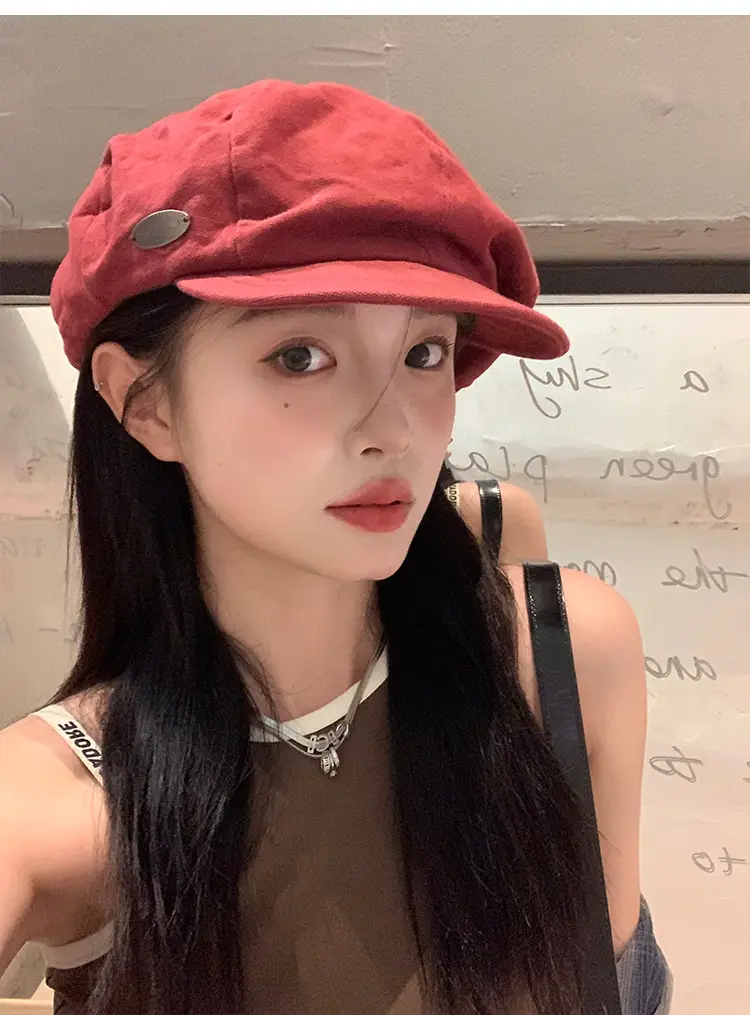 Women Japanese Style Red Cloud Cap Big Head Circumference — feature 28