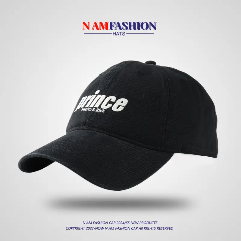 White Prince Embroidered Cotton Cap for Men Women