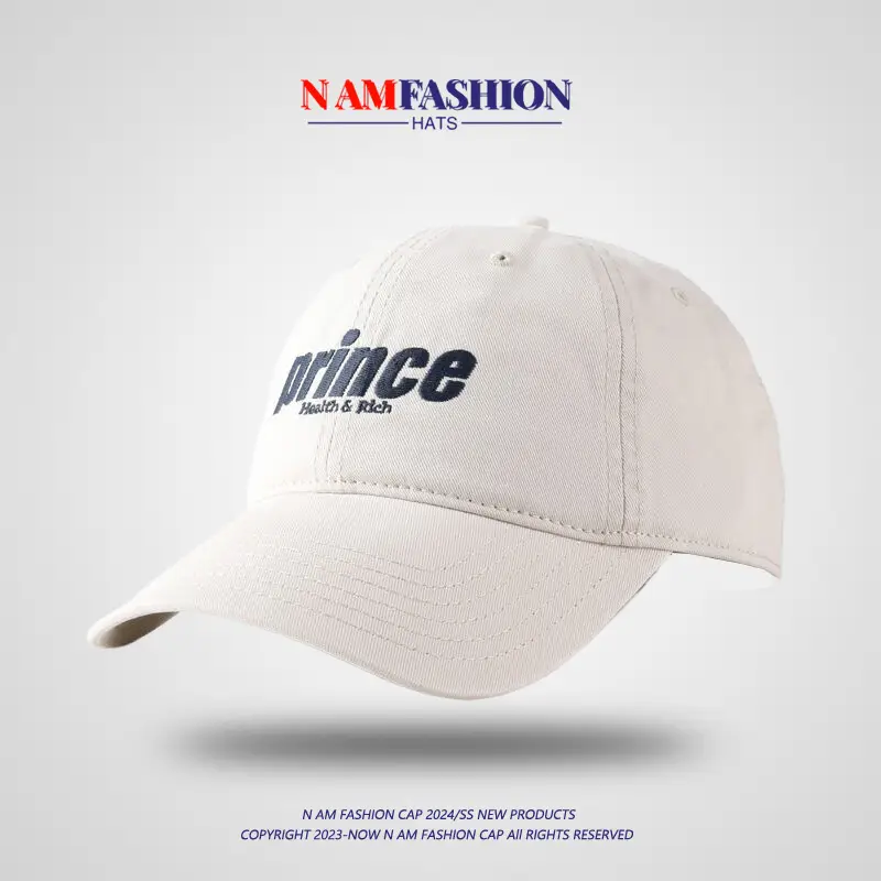 White Prince Embroidered Cotton Cap for Men Women - Image 2