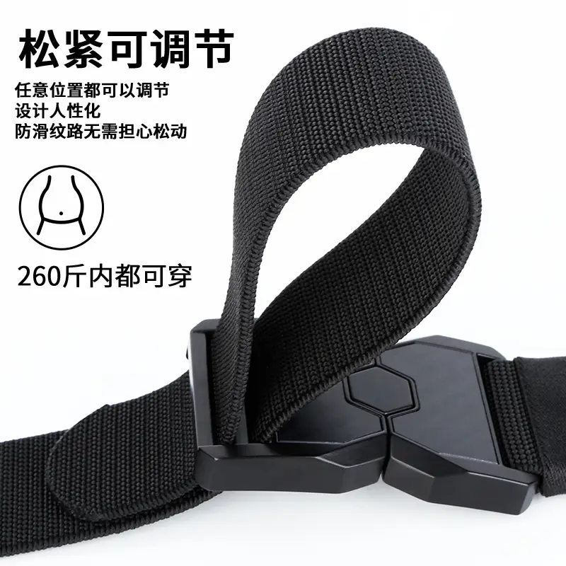 Men's Distinctive Belt Youth Summer Camp Military Training Belt Alloy Canvas Trousers Outdoor Casual Loosen Belt - Image 8