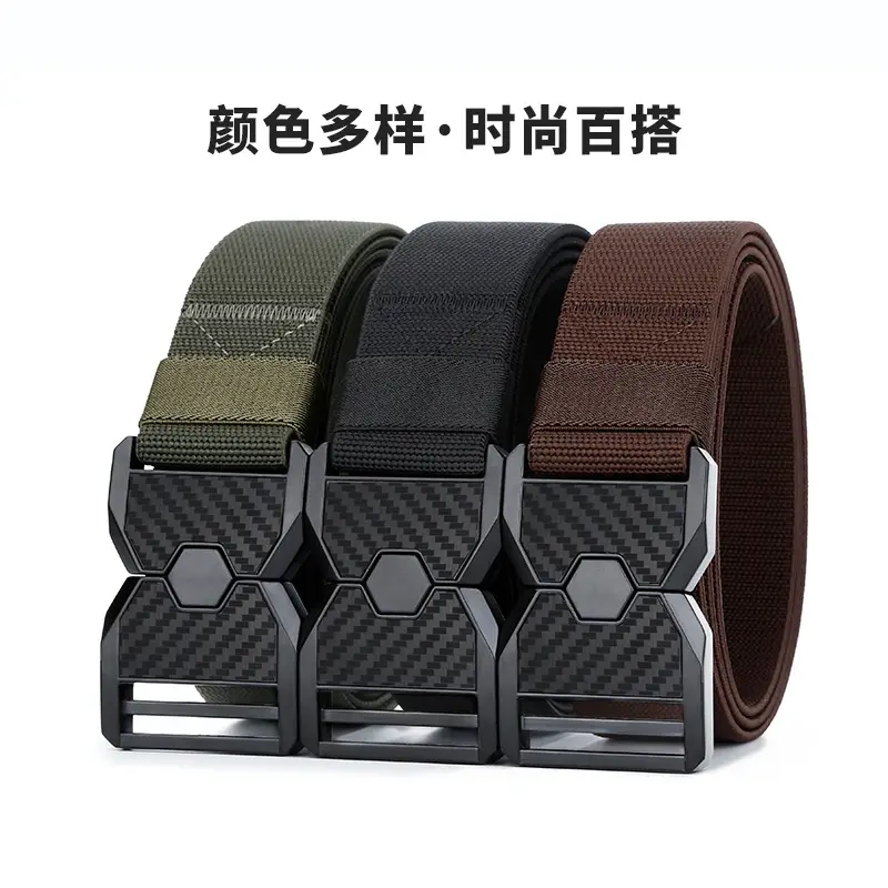 Men's Distinctive Belt Youth Summer Camp Military Training Belt Alloy Canvas Trousers Outdoor Casual Loosen Belt - Image 9