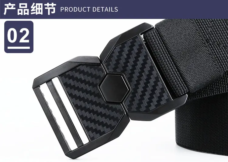 Men's Distinctive Belt Youth Summer Camp Military Training Belt Alloy Canvas Trousers Outdoor Casual Loosen Belt — feature 11