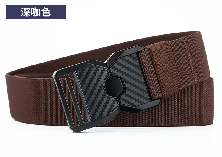 Men's Distinctive Belt Youth Summer Camp Military Training Belt Alloy Canvas Trousers Outdoor Casual Loosen Belt — feature 15