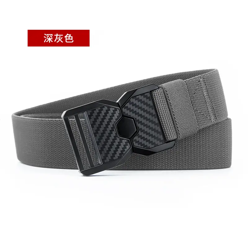 Men's Distinctive Belt Youth Summer Camp Military Training Belt Alloy Canvas Trousers Outdoor Casual Loosen Belt - Image 2