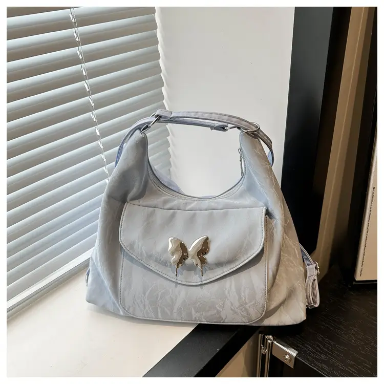 Korean Style Shoulder Crossbody Bag White Butterfly Design — feature 12