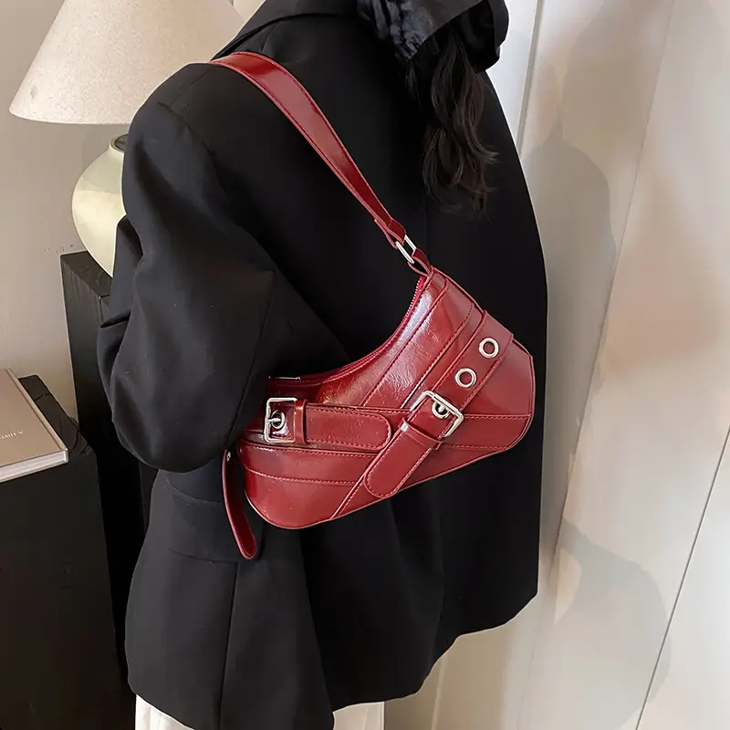 Retro Korean Style Shoulder Bag Brown 2024 - Image 3