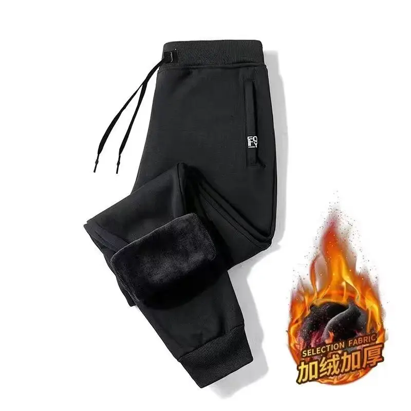 Men Fleece Lined Grey Pants Large Winter Spring - Image 9